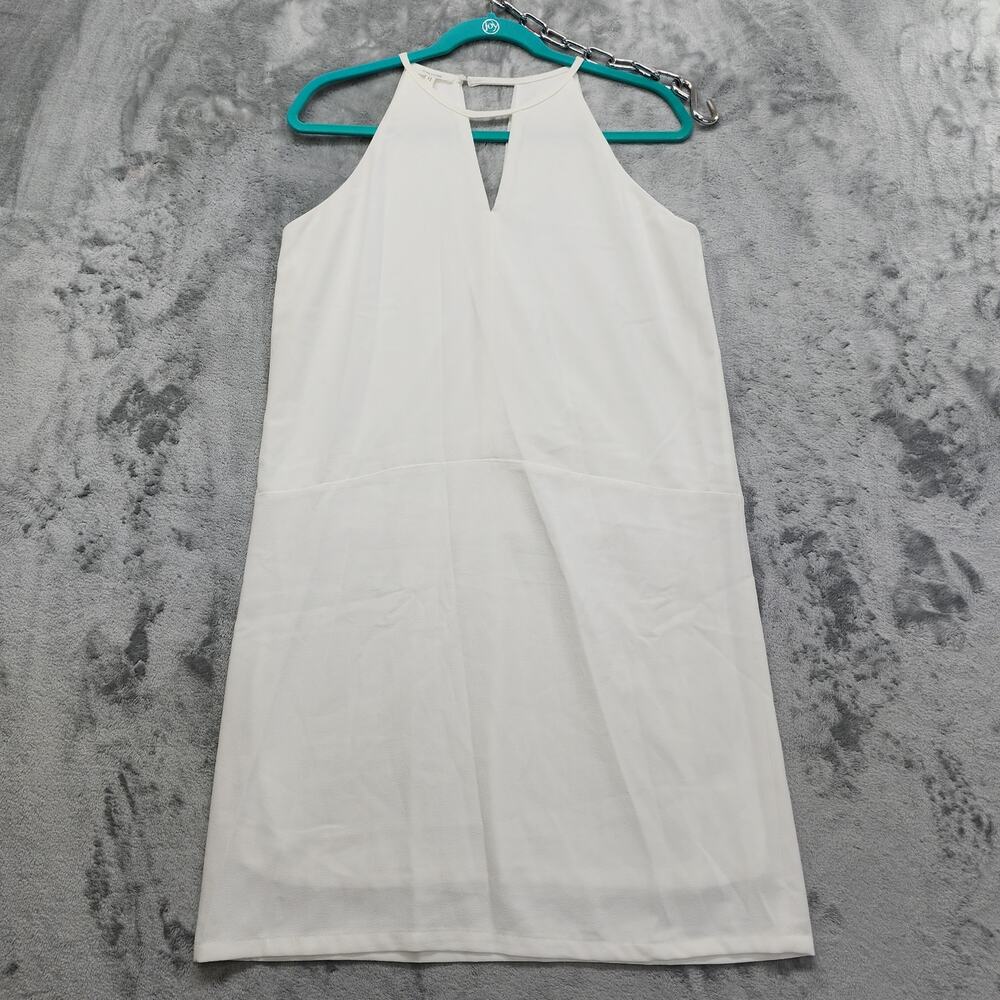 NEW Maurices Dress Womens S White Sleeveless Keyhole Flowy Shift Coastal Bridal